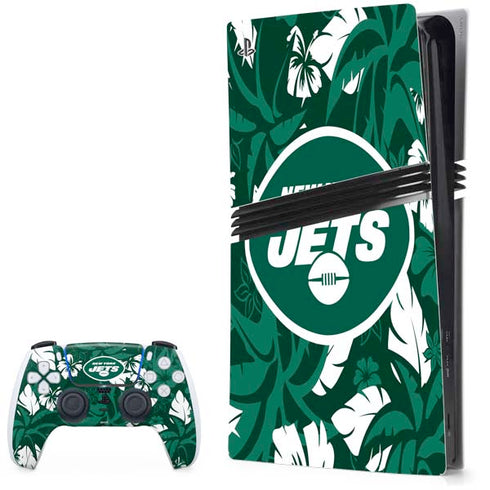 NFL New York Jets Tropical Print PS5 Pro Bundle Skin