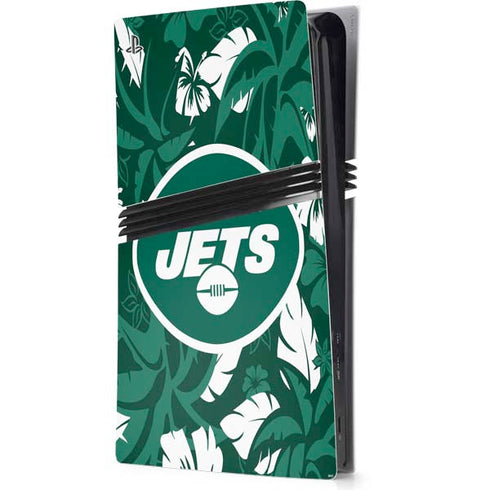 NFL New York Jets Tropical Print PS5 Pro Console Skin