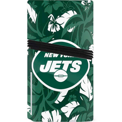 NFL New York Jets Tropical Print PS5 Pro Disk Bundle Skin