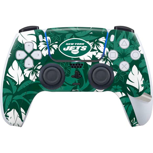 NFL New York Jets Tropical Print PS5 Pro Disk Bundle Skin