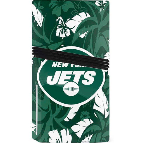 NFL New York Jets Tropical Print PS5 Pro Disk Console Skin