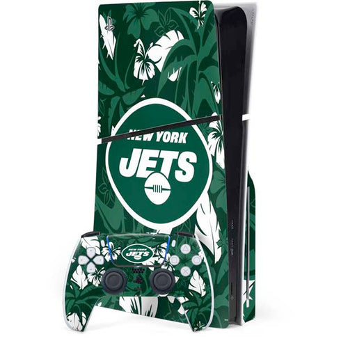 NFL New York Jets Tropical Print PlayStation PS5 Skins