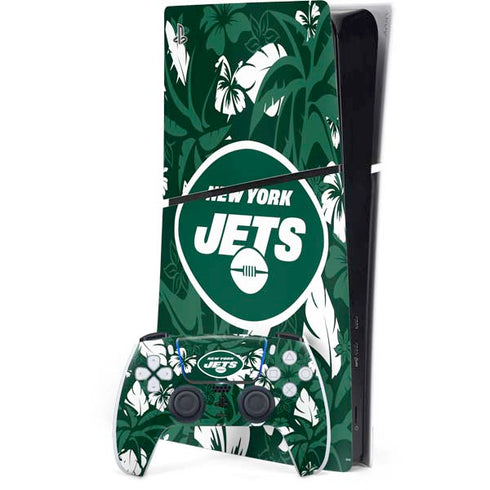 NFL New York Jets Tropical Print PlayStation PS5 Skins
