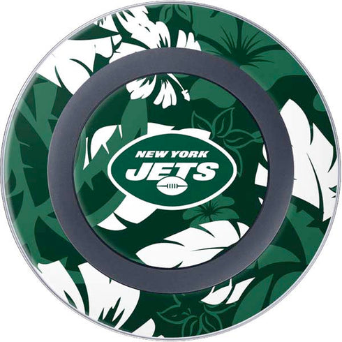 NFL New York Jets Tropical Print Wireless Charger Skin