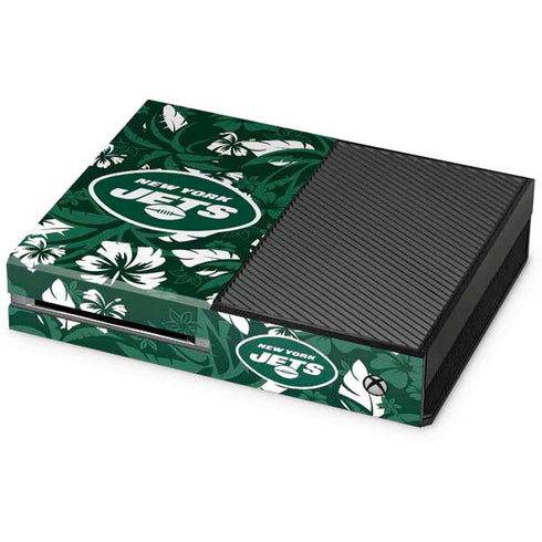 NFL New York Jets Tropical Print Xbox One Console Skin