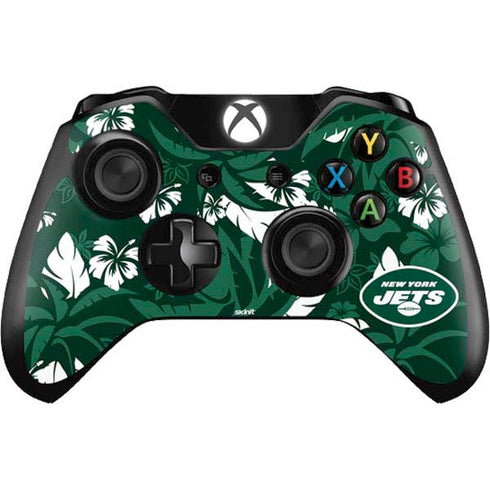 NFL New York Jets Tropical Print Xbox One Controller Skin