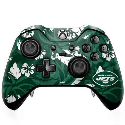 NFL New York Jets Tropical Print Xbox One Elite Controller Skin