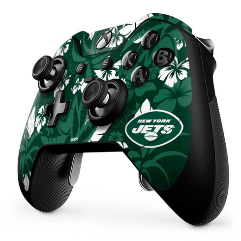 NFL New York Jets Tropical Print Xbox One Elite Controller Skin