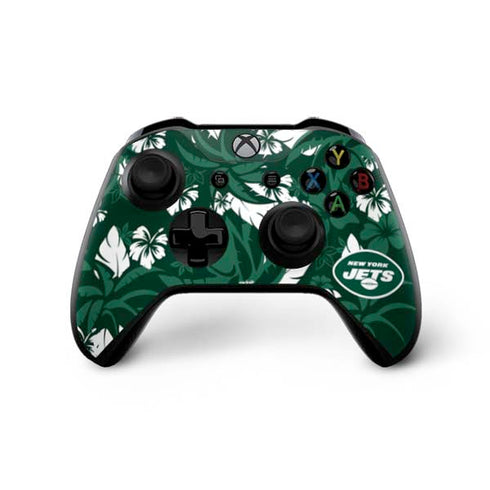 NFL New York Jets Tropical Print Xbox One X Bundle Skin