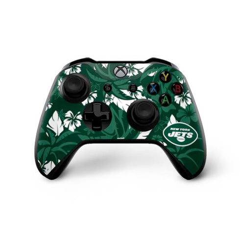 NFL New York Jets Tropical Print Xbox One X Controller Skin