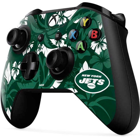 NFL New York Jets Tropical Print Xbox One X Controller Skin