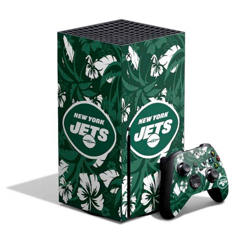 NFL New York Jets Tropical Print Xbox Series X Skins