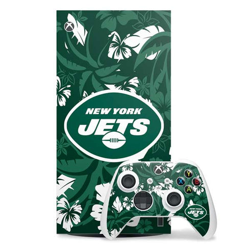 NFL New York Jets Tropical Print Xbox Series X Skins