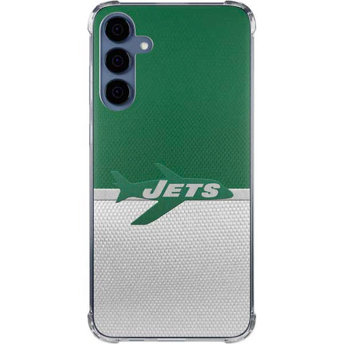 NFL New York Jets Vintage Galaxy A55 5G Clear Case