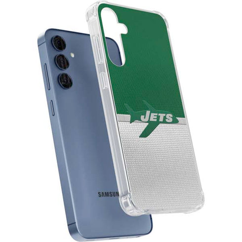 NFL New York Jets Vintage Galaxy A55 5G Clear Case