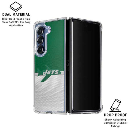 NFL New York Jets Vintage Galaxy Z Fold6 Clear Case