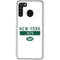 NFL New York Jets White Performance Series Galaxy A21 Clear Case