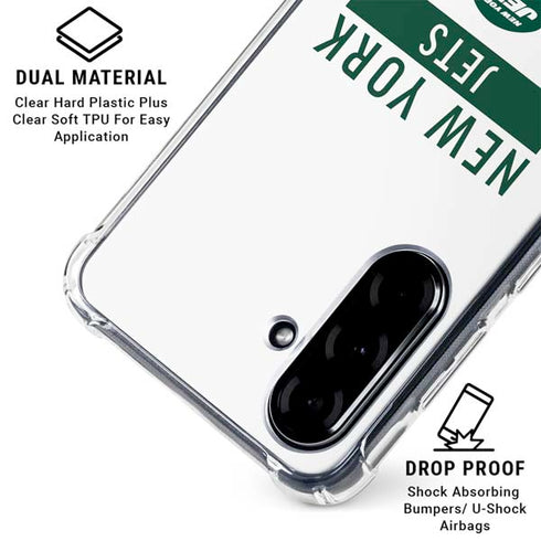 NFL New York Jets White Performance Series Galaxy A36 5G Clear Case