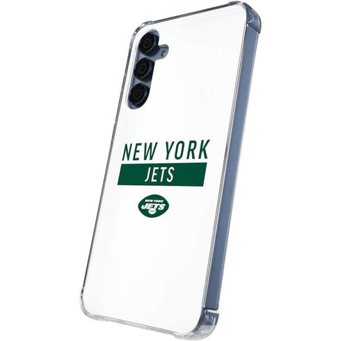 NFL New York Jets White Performance Series Galaxy A55 5G Clear Case