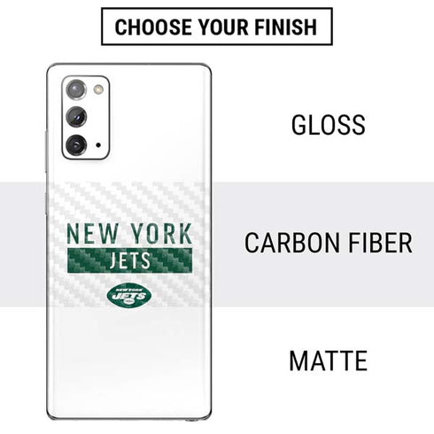 NFL New York Jets White Performance Series Galaxy Note20 5G Skin
