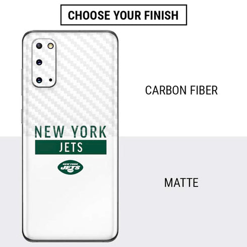 NFL New York Jets White Performance Series Galaxy S20 Skin