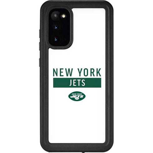 NFL New York Jets White Performance Series Galaxy S20 Waterproof Case