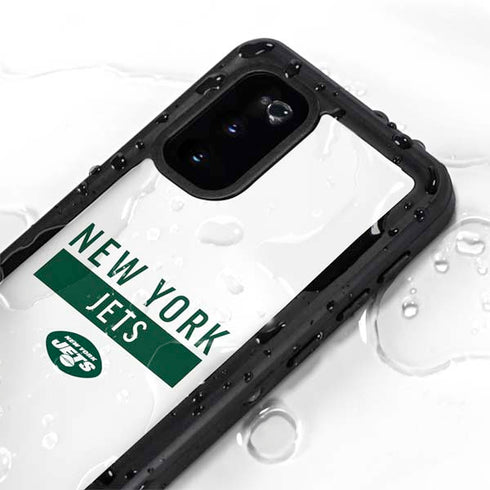 NFL New York Jets White Performance Series Galaxy S20 Waterproof Case