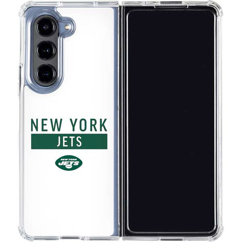 NFL New York Jets White Performance Series Galaxy Z Fold5 5G Clear Case