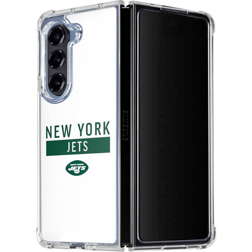 NFL New York Jets White Performance Series Galaxy Z Fold5 5G Clear Case