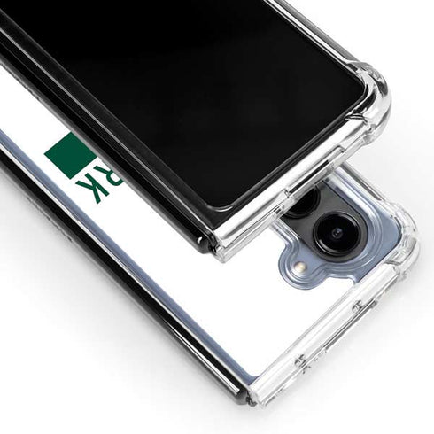 NFL New York Jets White Performance Series Galaxy Z Fold5 5G Clear Case