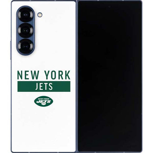 NFL New York Jets White Performance Series Galaxy Z Fold6 Skin