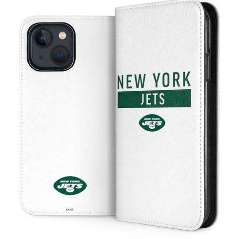 NFL New York Jets White Performance Series iPhone 15 Plus Folio Case