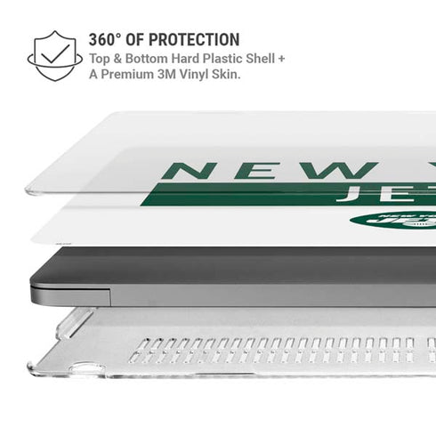 NFL New York Jets White Performance Series MacBook Pro 14in (2021-24) Case plus Skin