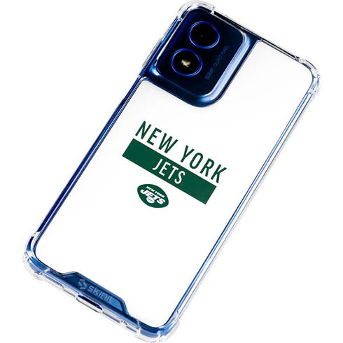 NFL New York Jets White Performance Series Moto G Play 4G (2024) Clear Case