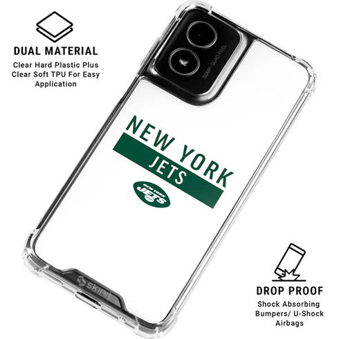 NFL New York Jets White Performance Series Moto G Power 5G (2024) Clear Case