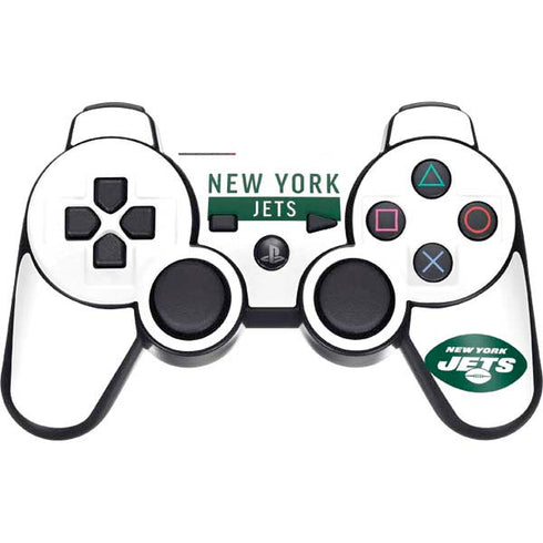 NFL New York Jets White Performance Series PS3 Dual Shock wireless controller Skin