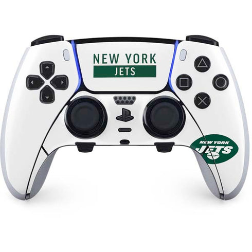 NFL New York Jets White Performance Series PS5 DualSense Edge Pro Controller Skin