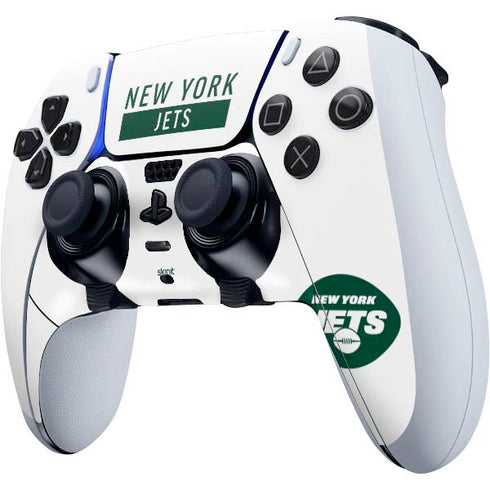 NFL New York Jets White Performance Series PS5 DualSense Edge Pro Controller Skin