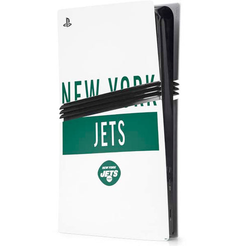 NFL New York Jets White Performance Series PS5 Pro Console Skin