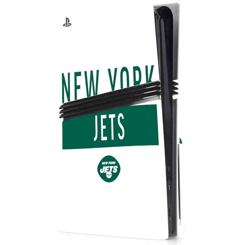 NFL New York Jets White Performance Series PS5 Pro Disk Console Skin