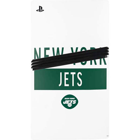 NFL New York Jets White Performance Series PS5 Pro Disk Console Skin
