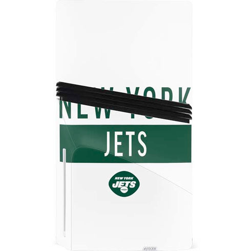 NFL New York Jets White Performance Series PS5 Pro Disk Console Skin