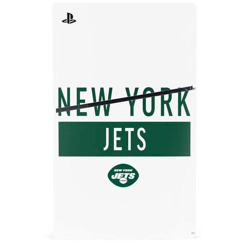 NFL New York Jets White Performance Series PS5 Slim Digital Edition Console Skin