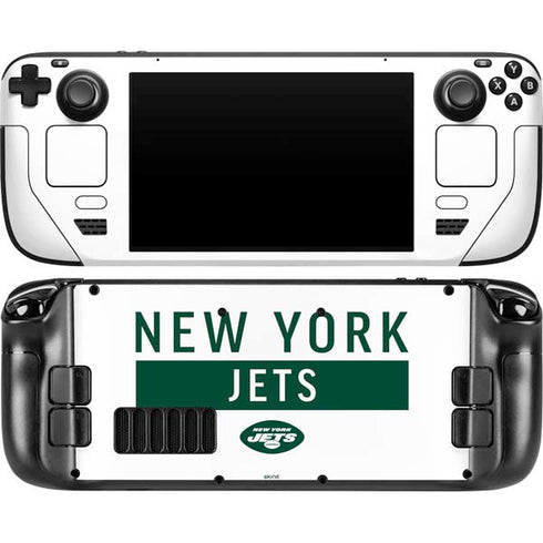 NFL New York Jets White Performance Series Steam Deck Handheld Gaming Computer OLED Skin