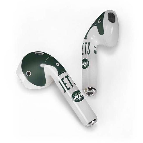 NFL New York Jets White Striped Apple AirPods Skin