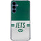 NFL New York Jets White Striped Galaxy A35 5G Clear Case