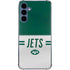 NFL New York Jets White Striped Galaxy A35 5G Clear Case