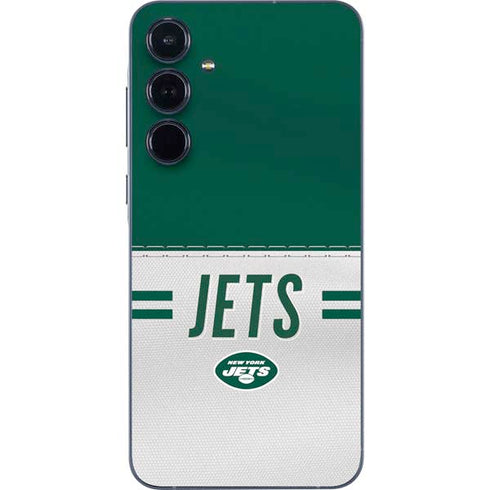 NFL New York Jets White Striped Galaxy A35 5G Skin