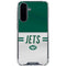 NFL New York Jets White Striped Galaxy A36 5G Clear Case