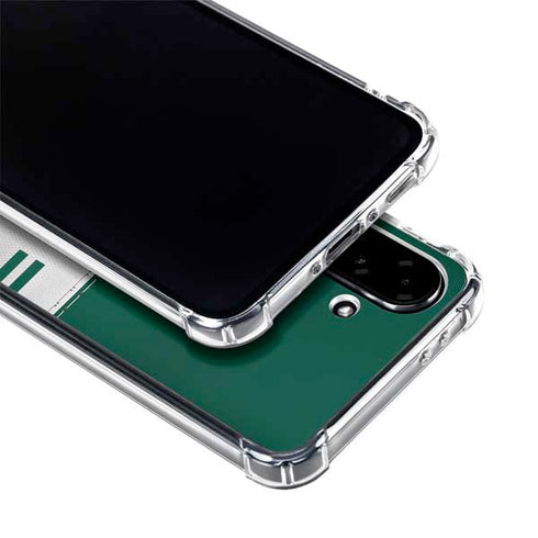 NFL New York Jets White Striped Galaxy A36 5G Clear Case